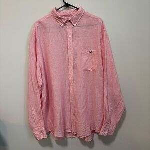 Vineyard Vines Tucker Shirt Men’s 2XL Pink Linen Classic Fit